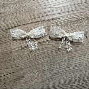 Elegant Lace Bow Earrings